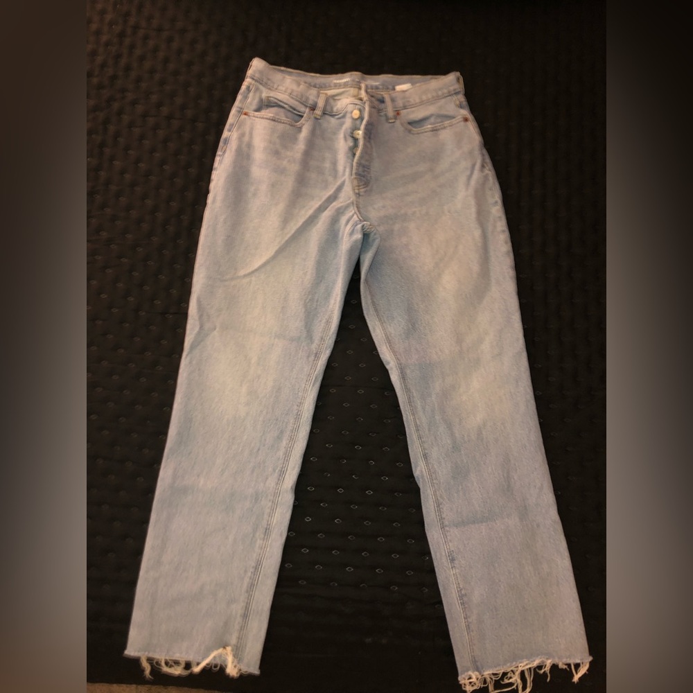 Old navy high rise slouchy straight jeans size 10